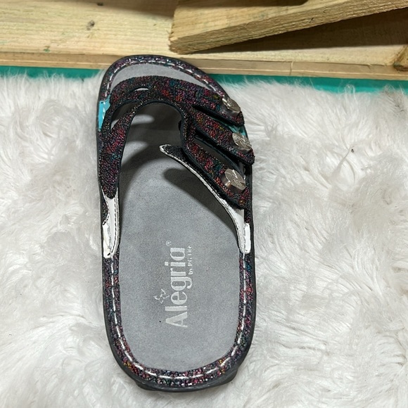 ALEGRIA Venice Chirpy Multi Three-Strap Slide-On Sandals Size 40 9.5 USA NWB - Picture 6 of 8